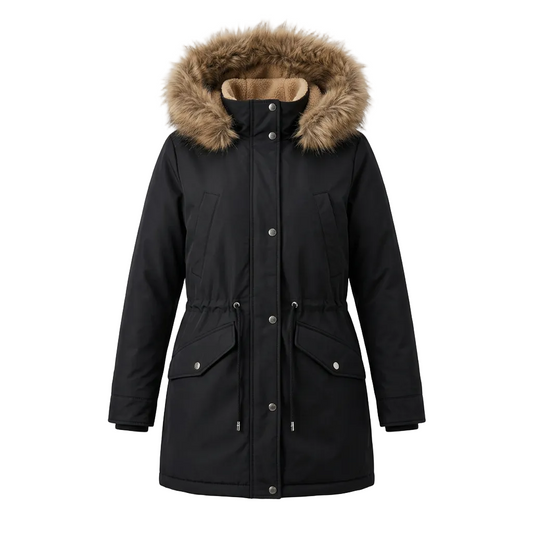 WOMEN ONLY'S ONLALINA FUR PARKA BLACK WINTER JACKET