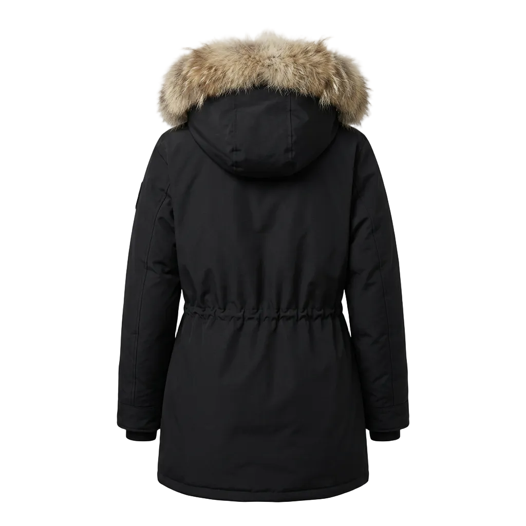 WOMEN ONLY'S ONLALINA FUR PARKA BLACK WINTER JACKET