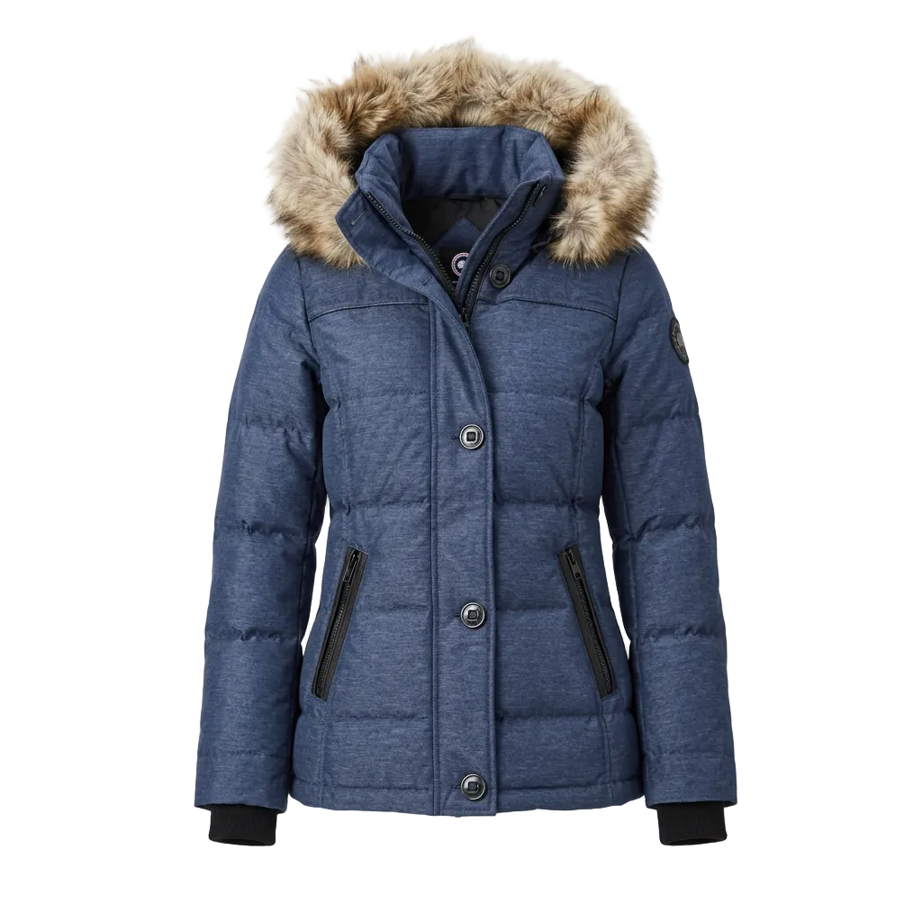 NOIZE DIVISION MONTANA 15 WOMEN'S NAVY BLUE PARKA WINTER JACKET