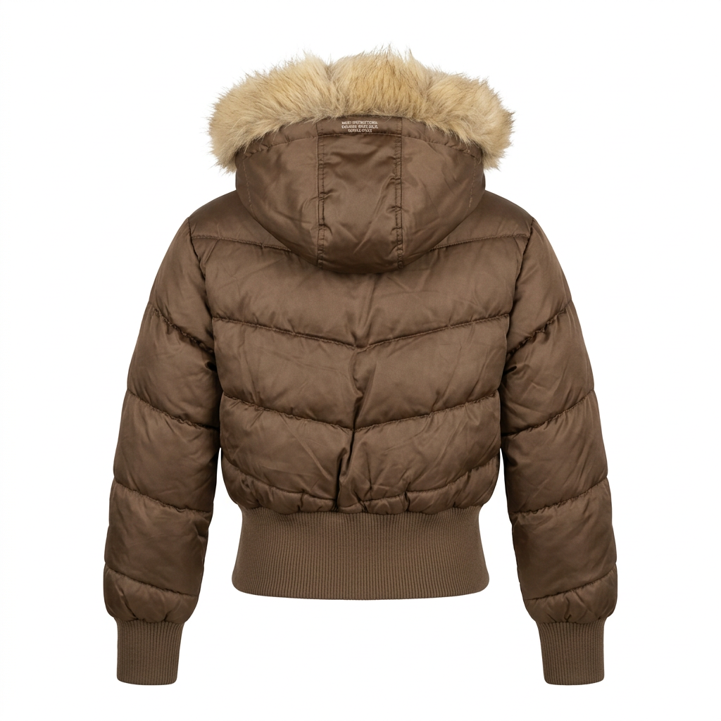 MATRIXX WOMEN'S CROPPED BROWN WINTER JACKET