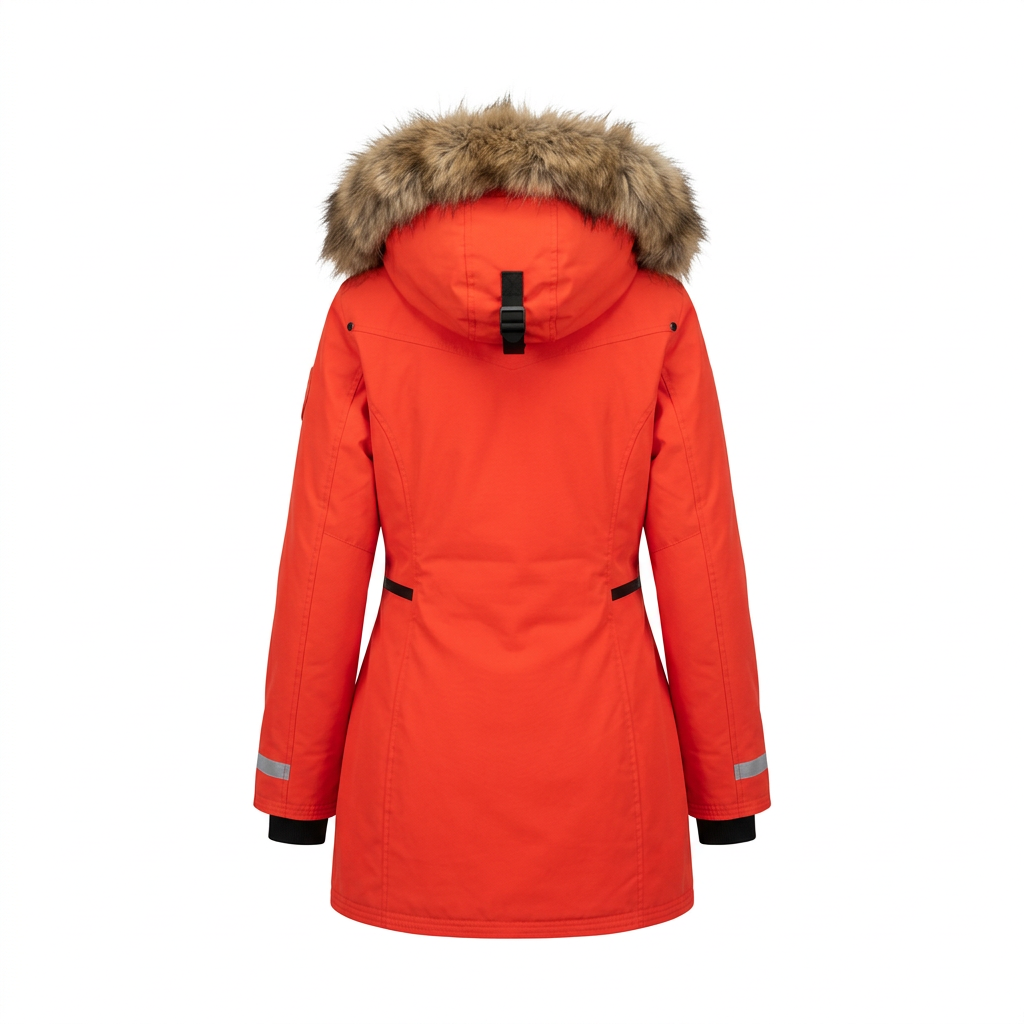 NOIZE DIVISION BETTY WOMEN'S FIRE RED PARKA WINTER JACKET
