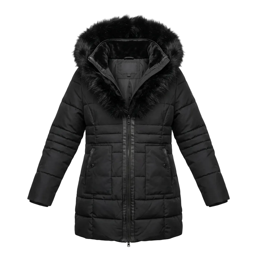 KOLDTEK WOMEN'S LONG PARKA BLACK WINTER JACKET