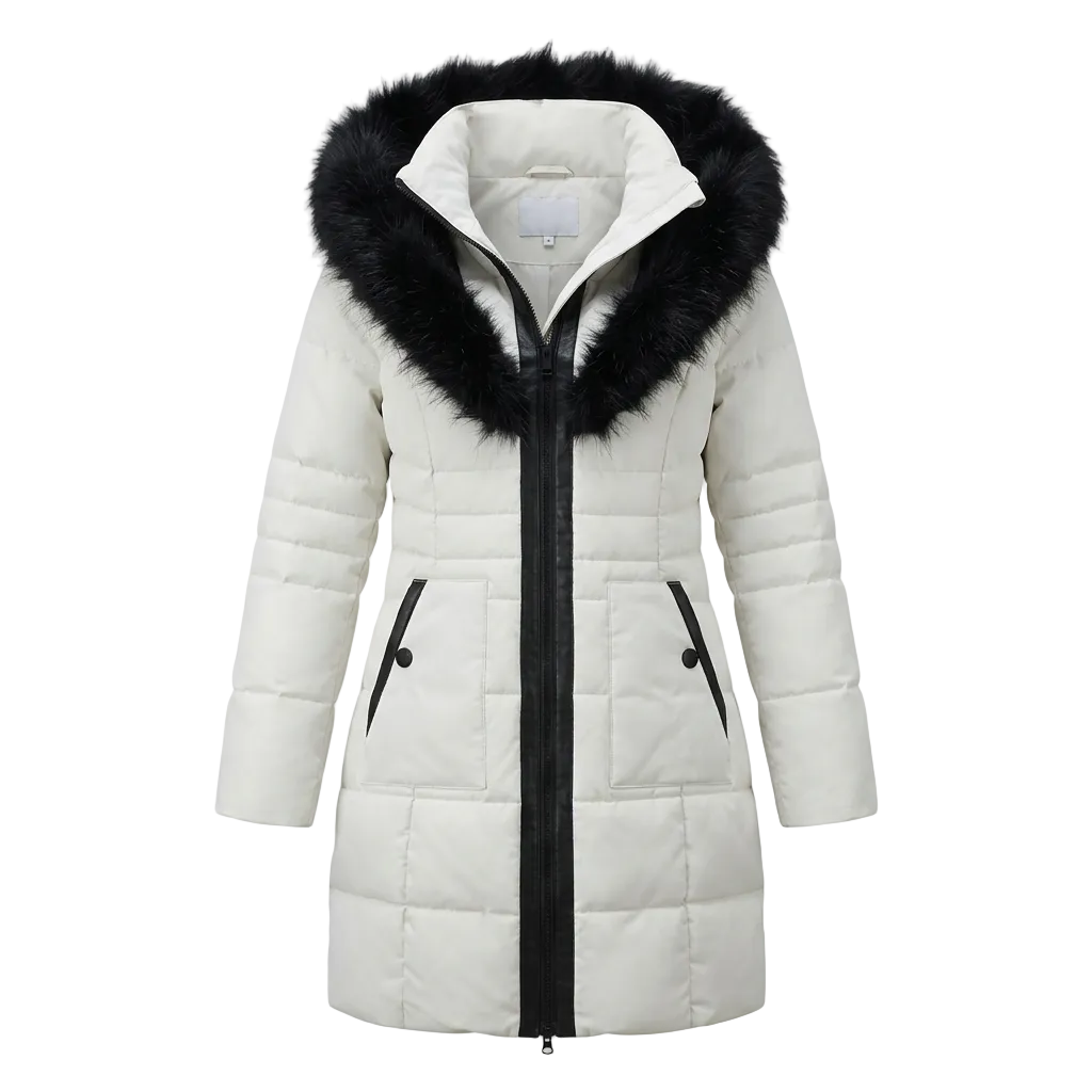 KOLDTEK WOMEN'S LONG PARKA ASH WHITE WINTER JACKET