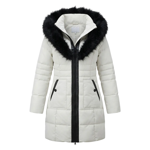 KOLDTEK WOMEN'S LONG PARKA ASH WHITE WINTER JACKET