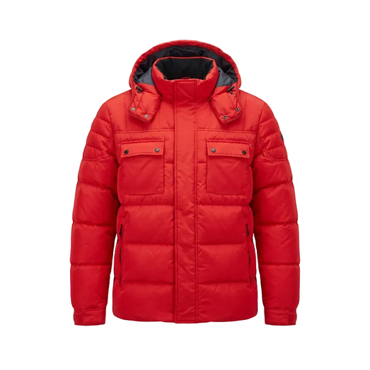 JACK & JONES ORIGINALS MEN'S GARY PUFFER RED JACKET