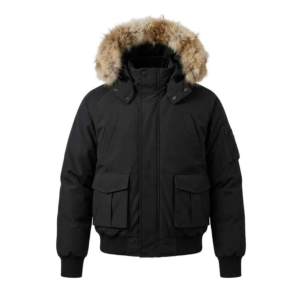 ARCTIC NORTH MONT AVILA BLACK BOMBER JACKET