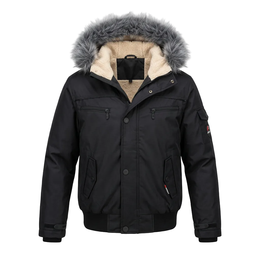 INFINITY MEN'S PADED BLACK WINTER JACKET