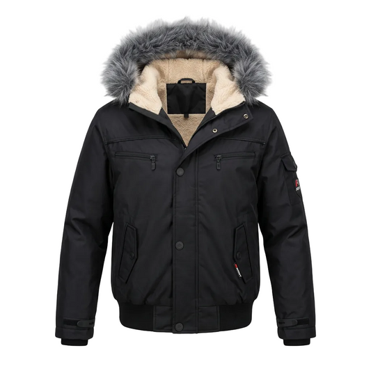 INFINITY MEN'S PADED BLACK WINTER JACKET