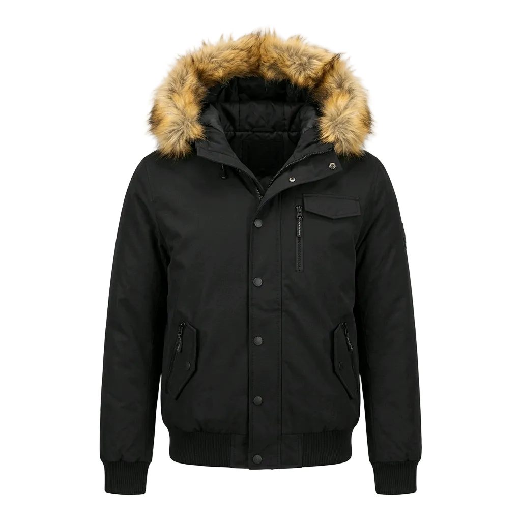 SOUTPOLE MEN'S PADED BLACK WINTER JACKET