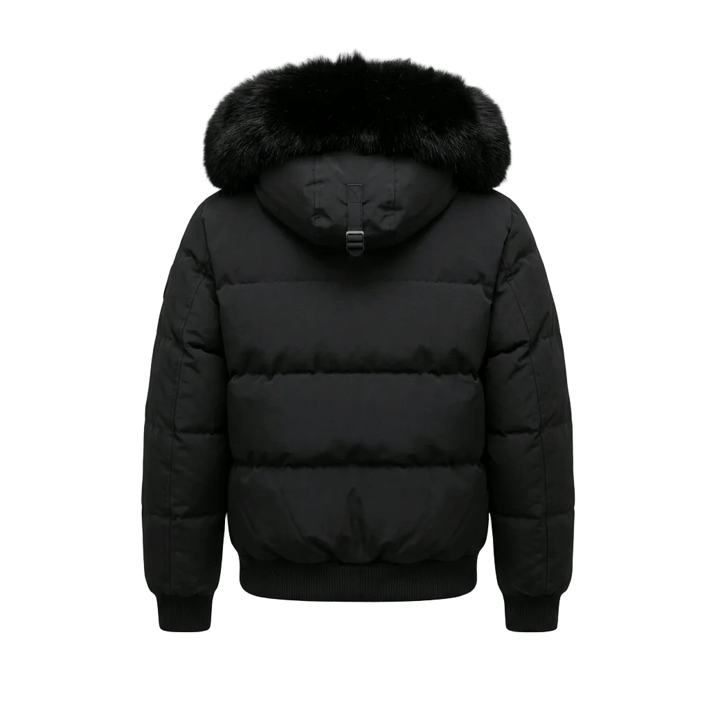 JORDAN CRAIG MEN'S CROSS BAY BOMBER BLACK JACKET