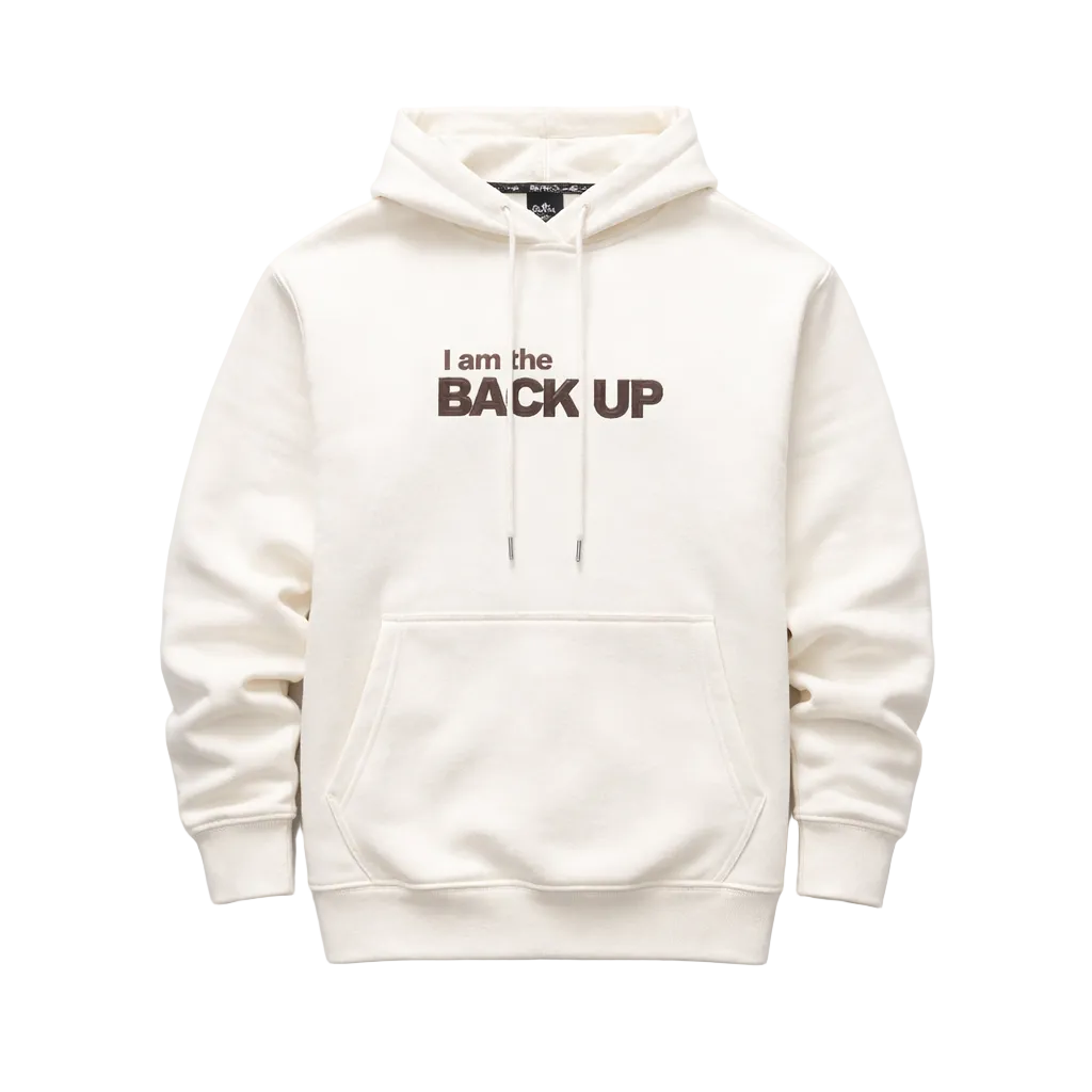 SWITCH REMARKABLE MEN'S PU PATCHED BACK UP HOODIE (CREAM)