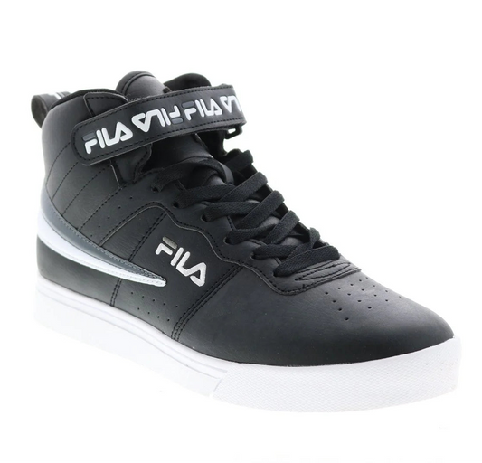 FILA VULC 13 REPEAT LOGO HIGH TOP SHOE (BLACK/WHITE)