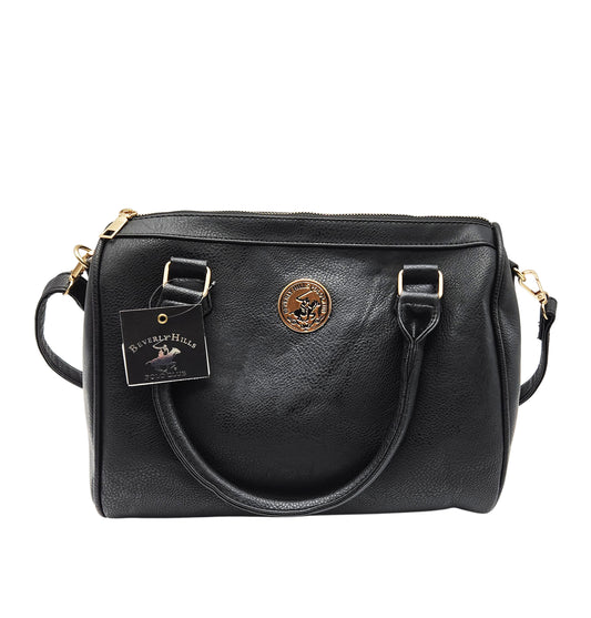 BEVERLY HILLS WOMEN'S BLACK FANCY HAND BAG