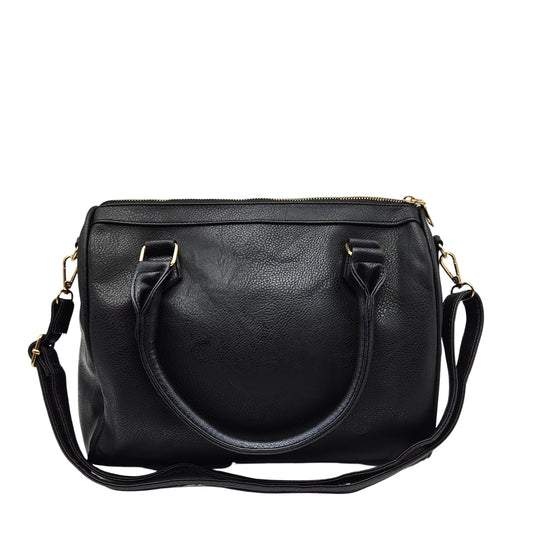 BEVERLY HILLS WOMEN'S BLACK FANCY HAND BAG