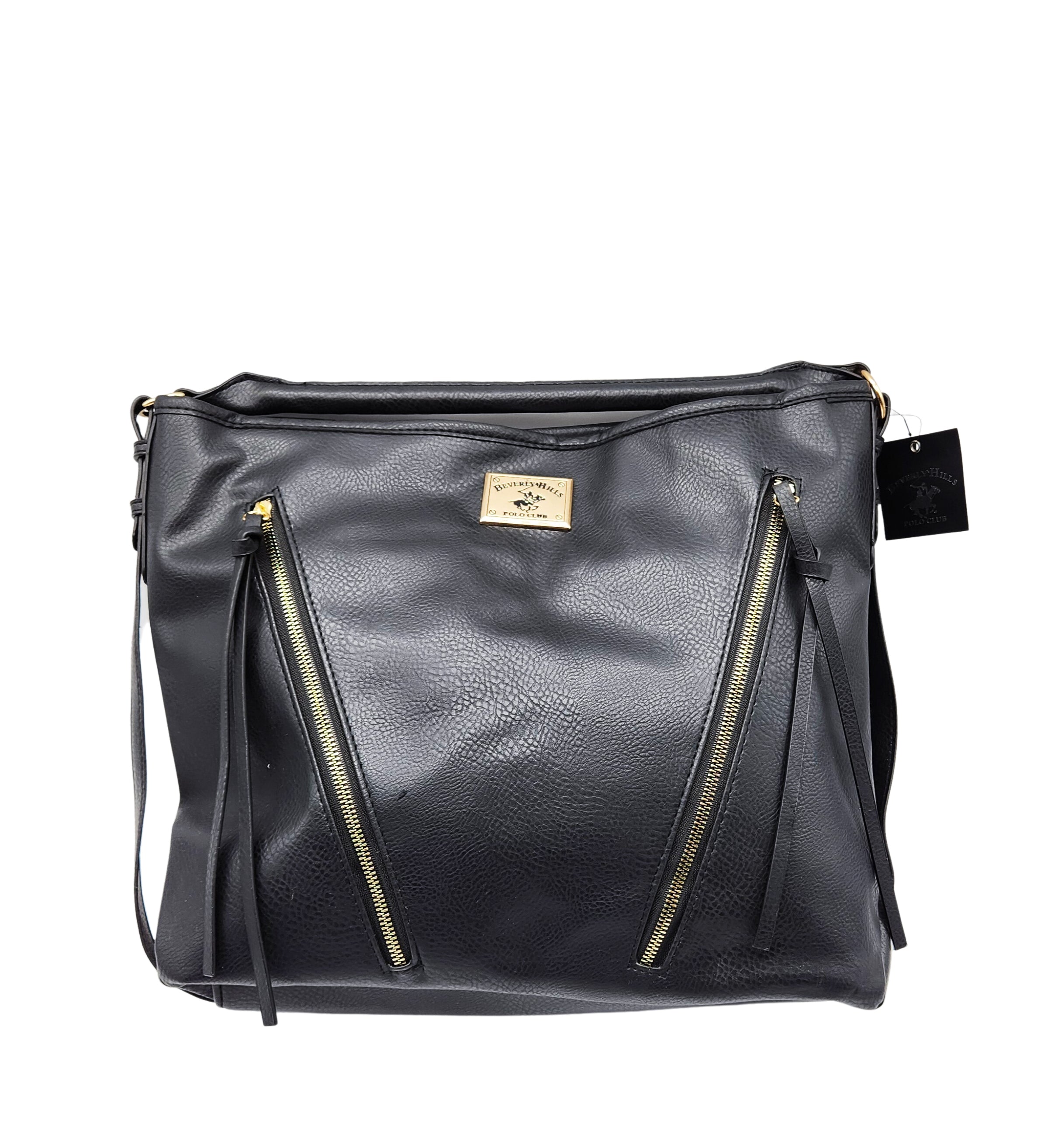 BEVERLY HILLS WOMEN'S BLACK FANCY HAND BAG