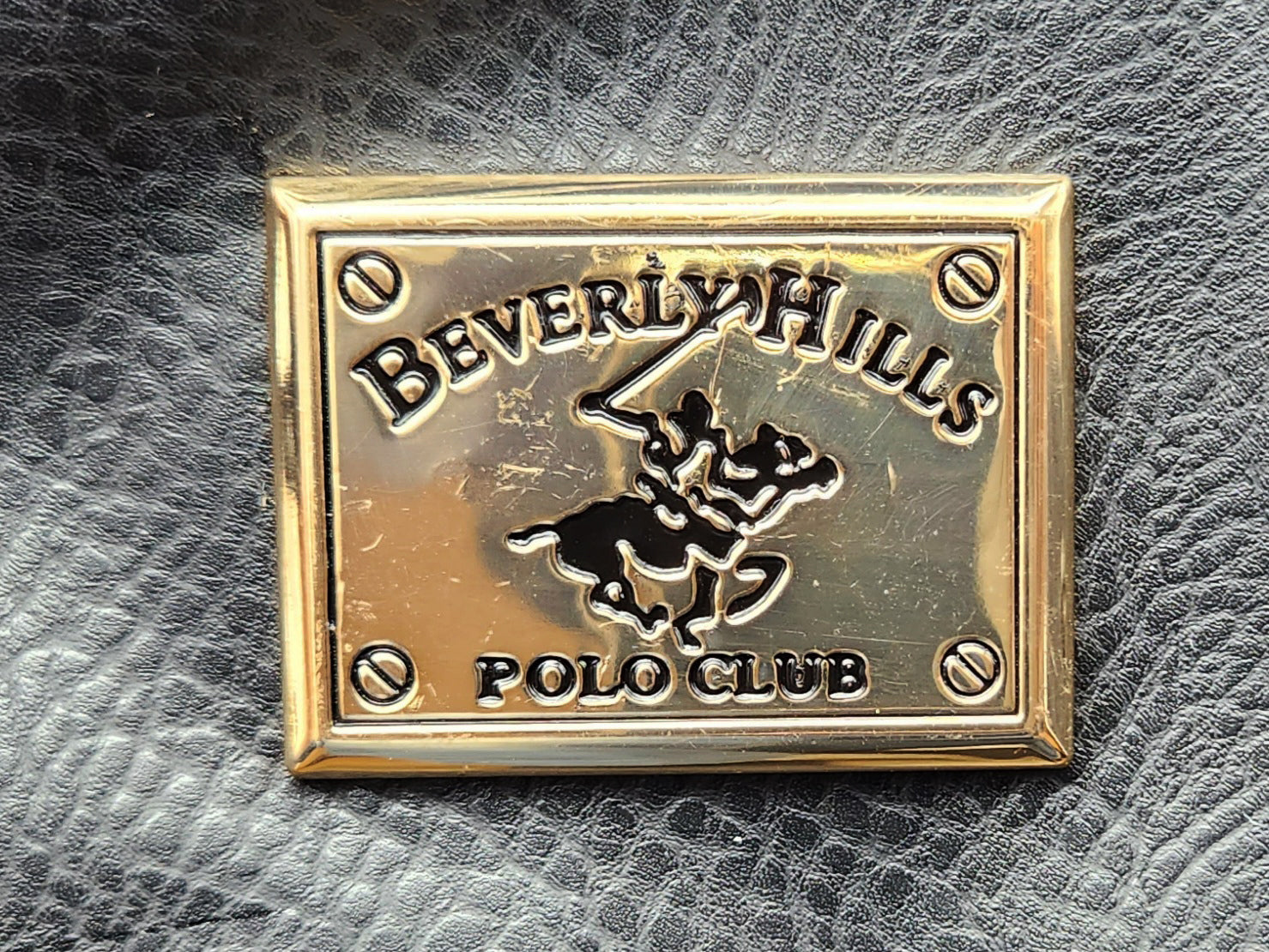 BEVERLY HILLS WOMEN'S BLACK FANCY HAND BAG