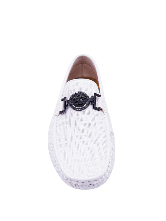 ROYAL MEN'S DESIGNER DRIVER SHOES (WHITE)