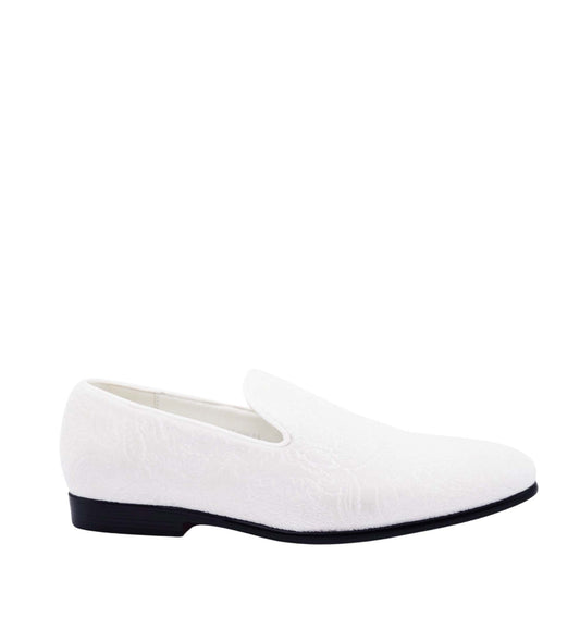 ROYAL MEN'S DESIGNER SMOKER SHOES (WHITE)