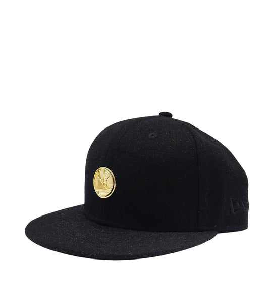 MEN'S NEW ERA GOLDEN STATE WARRIORS SUEDE BLACK SNAPBACK HAT