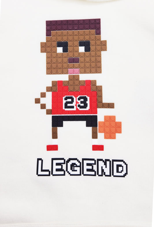 SWITCH REMARKABLE MEN'S LEGEND FLEECE HOODIE W/ PATCHES (CREAM)