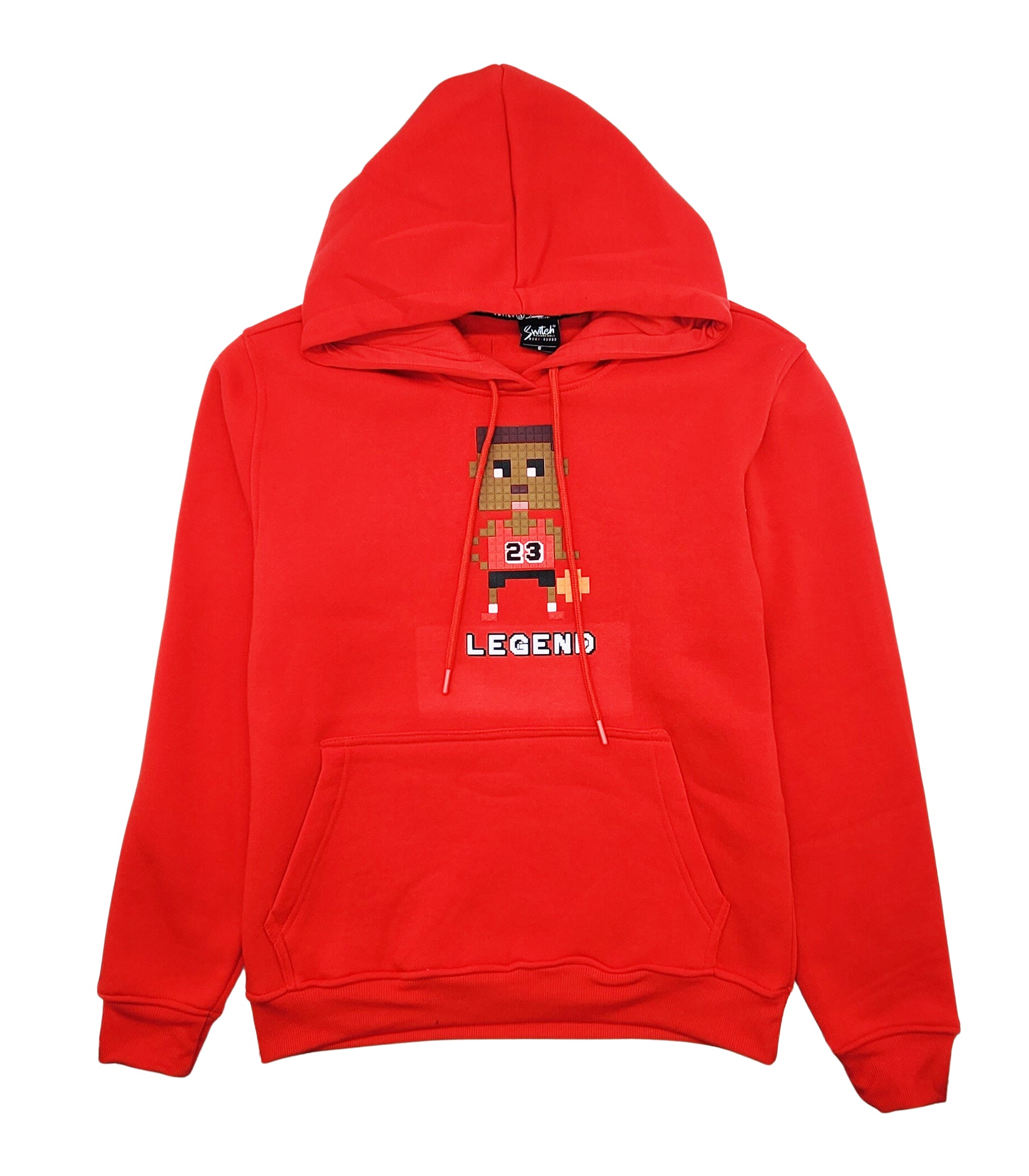 SWITCH REMARKABLE MEN'S LEGEND FLEECE HOODIE W/ PATCHES (RED)