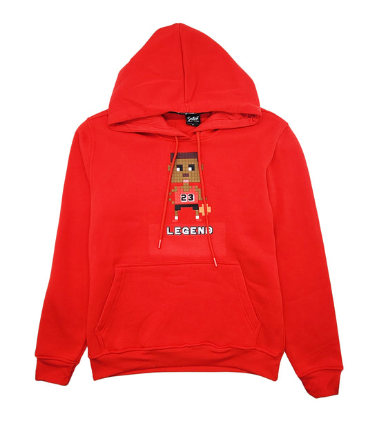 SWITCH REMARKABLE MEN'S LEGEND FLEECE HOODIE W/ PATCHES (RED)