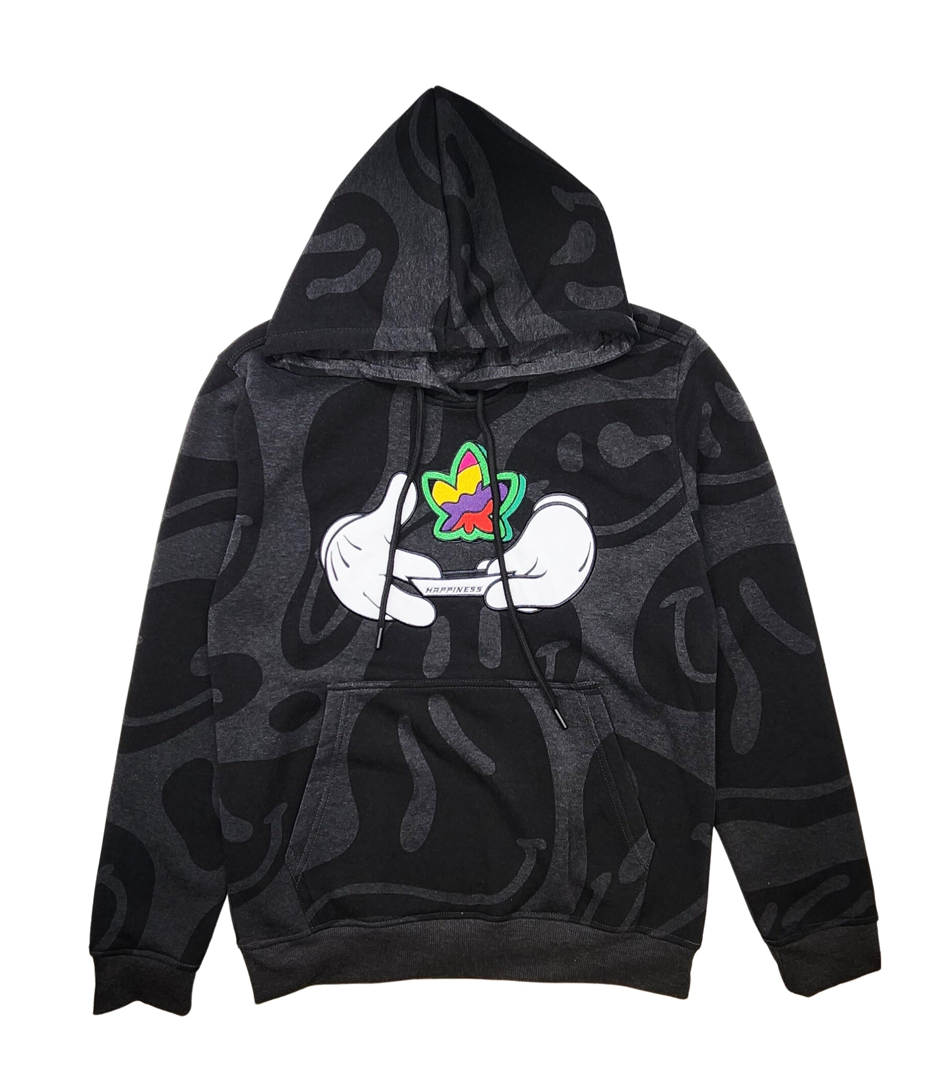 SWITCH REMARKABLE MEN'S ROLLING PAPER FLEECE HOODIE W/ PATCHES (BLACK)