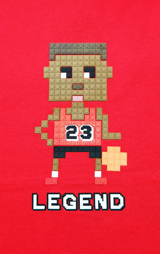 SWITCH REMARKABLE LEGEND BASKETBALL PIXEL T-SHIRT (RED)