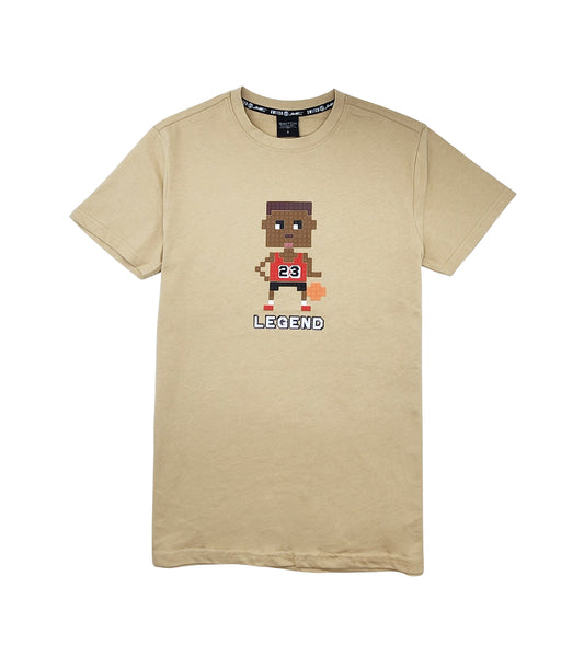 SWITCH REMARKABLE LEGEND BASKETBALL PIXEL T-SHIRT (KHAKI)
