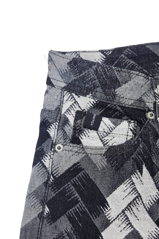 SWITCH REMARKABLE MEN'S JACQUARD DENIM JEANS (BLACK)