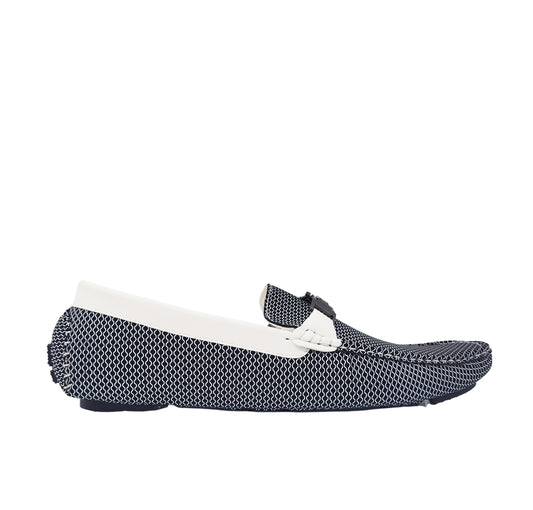 SEDAGATTI MEN'S FANCY LOAFERS (BLACK/WHITE)
