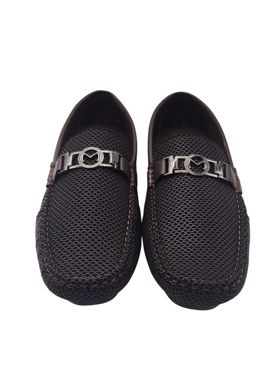 SEDAGATTI MEN'S FANCY LOAFERS (BROWN)