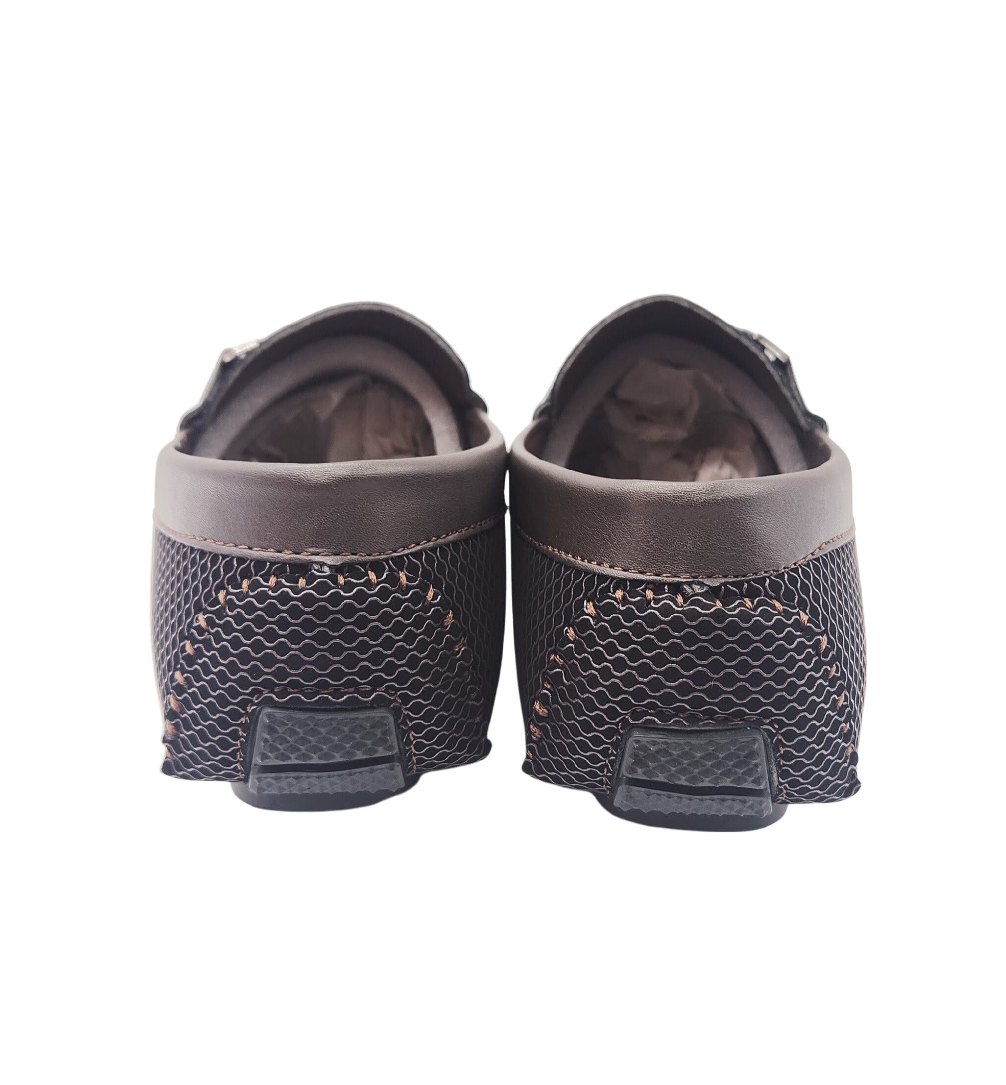 SEDAGATTI MEN'S FANCY LOAFERS (BROWN)