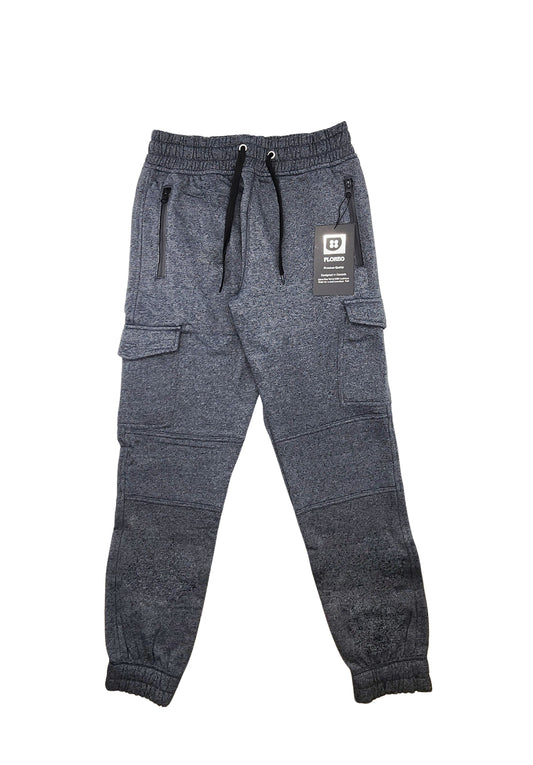 PLOREO MEN'S CARGO FLEECE JOGGERS (CHARCOAL)