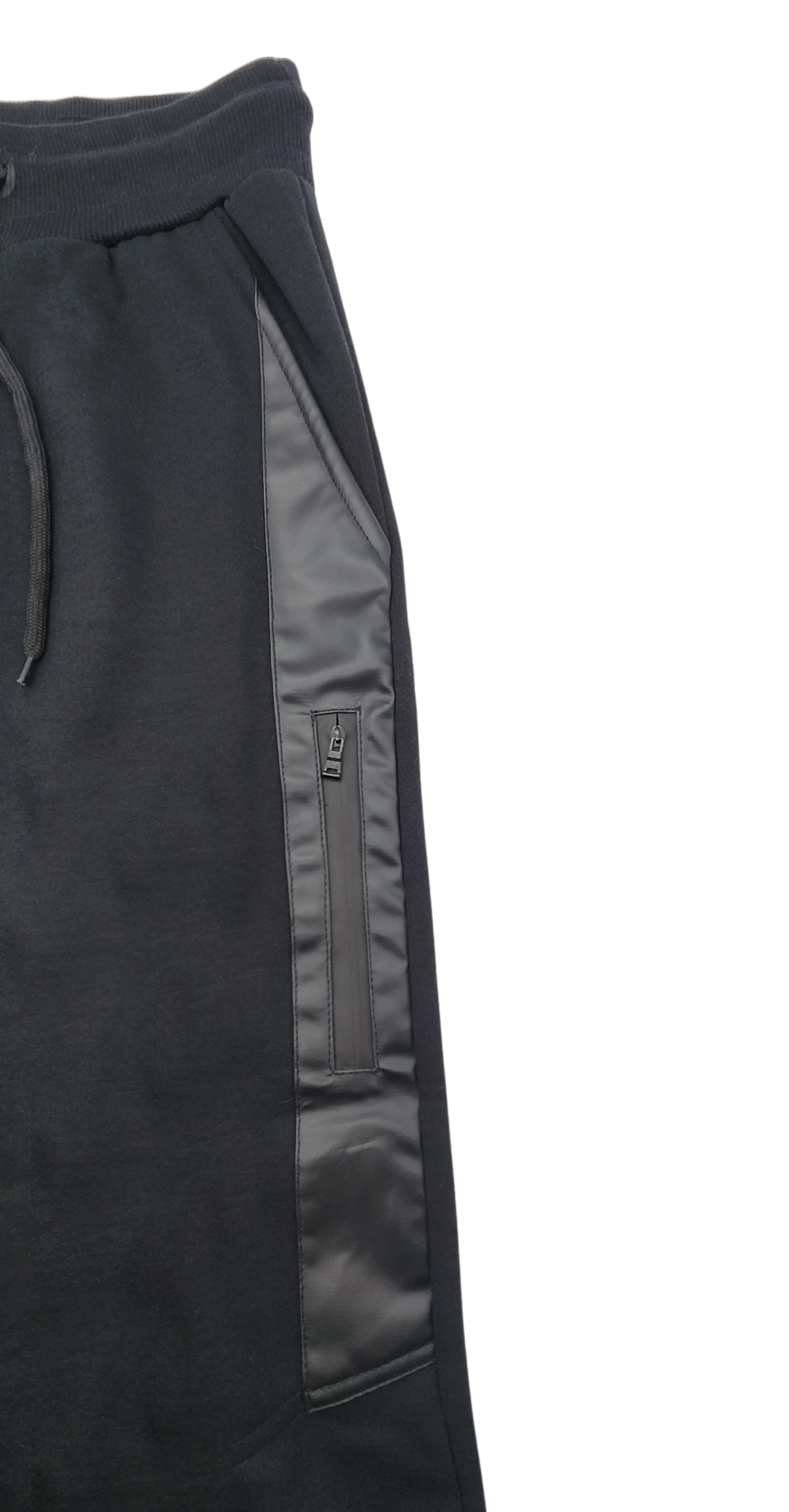 CITY OF DREAMS TORONTO SKY MEN'S BIG & TALL FLEECE TRACKSET (BLACK)