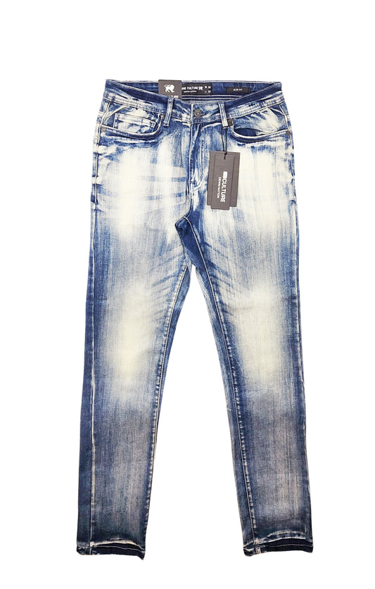 MEN'S ONE CULTURE 2-TONE SLIM FIT BLUE JEANS