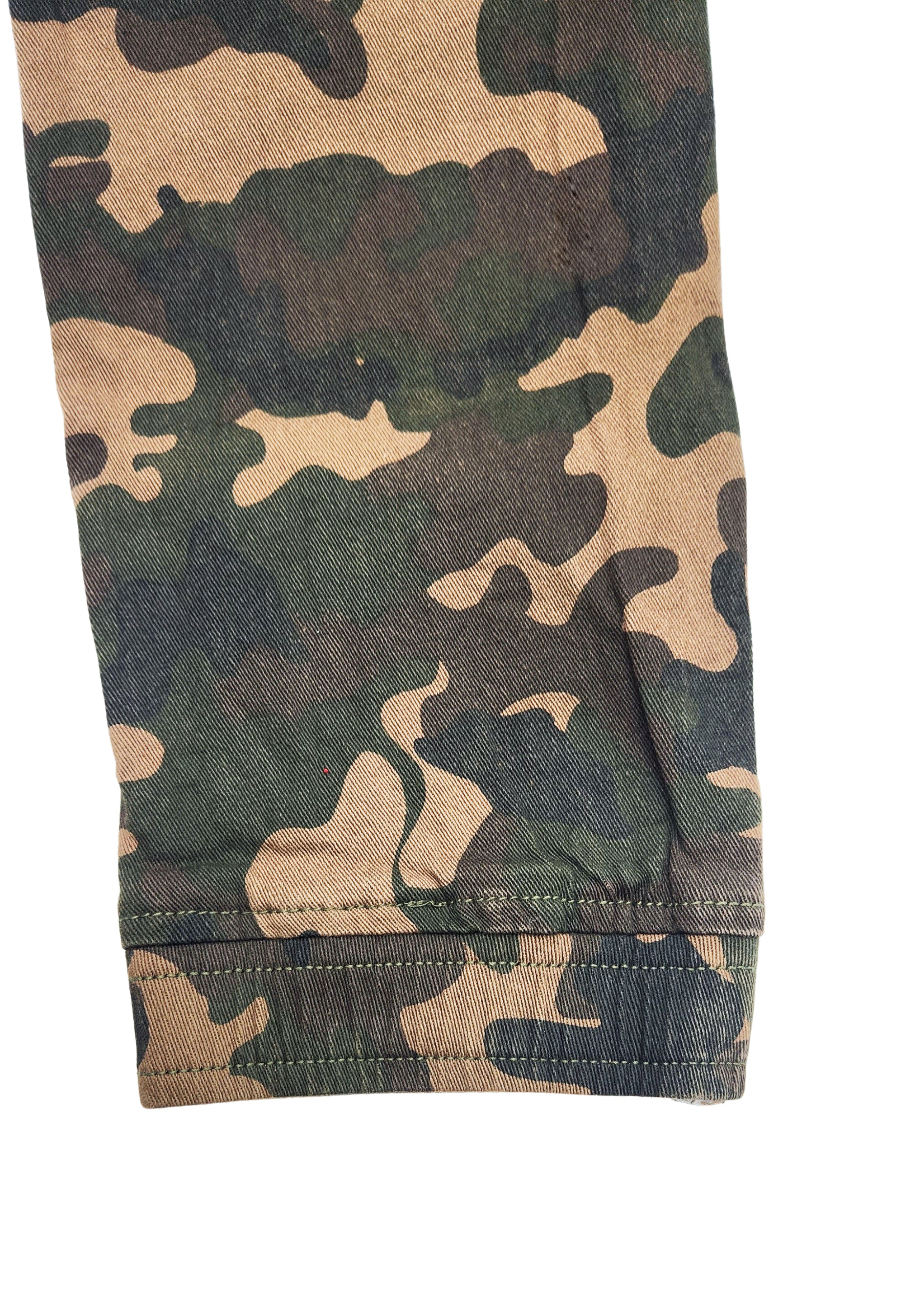 MEN'S ONE CULTURE CARGO DENIM JOGGER PANTS (GREEN CAMO)