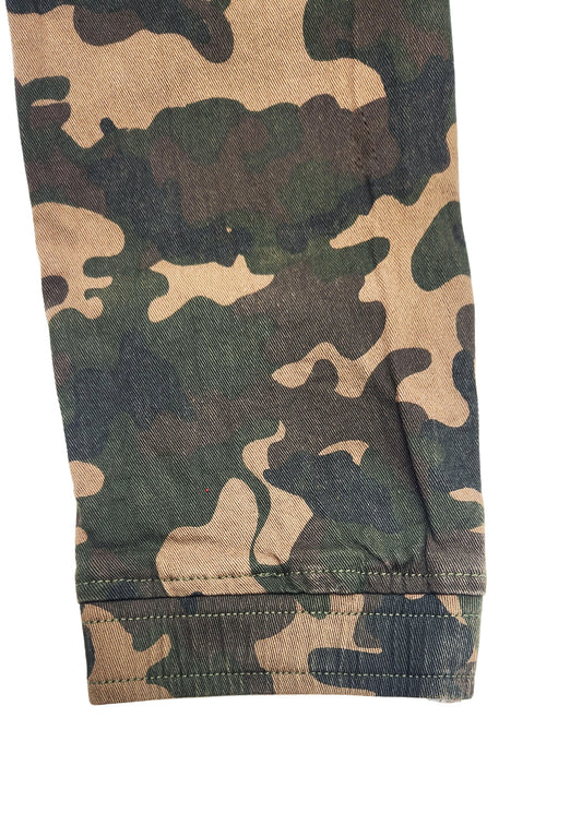 MEN'S ONE CULTURE CARGO DENIM JOGGER PANTS (GREEN CAMO)