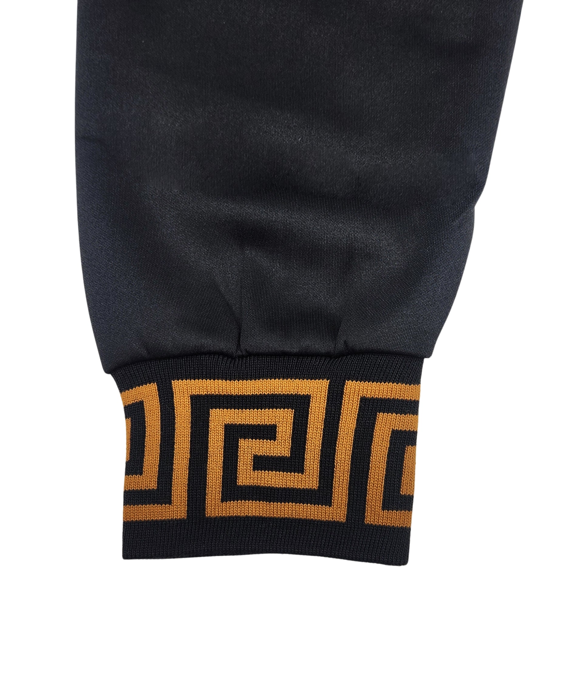 MEN'S 2-PIECE DESIGNER EMBROIDERED FASHION TRACKSET (BLACK)