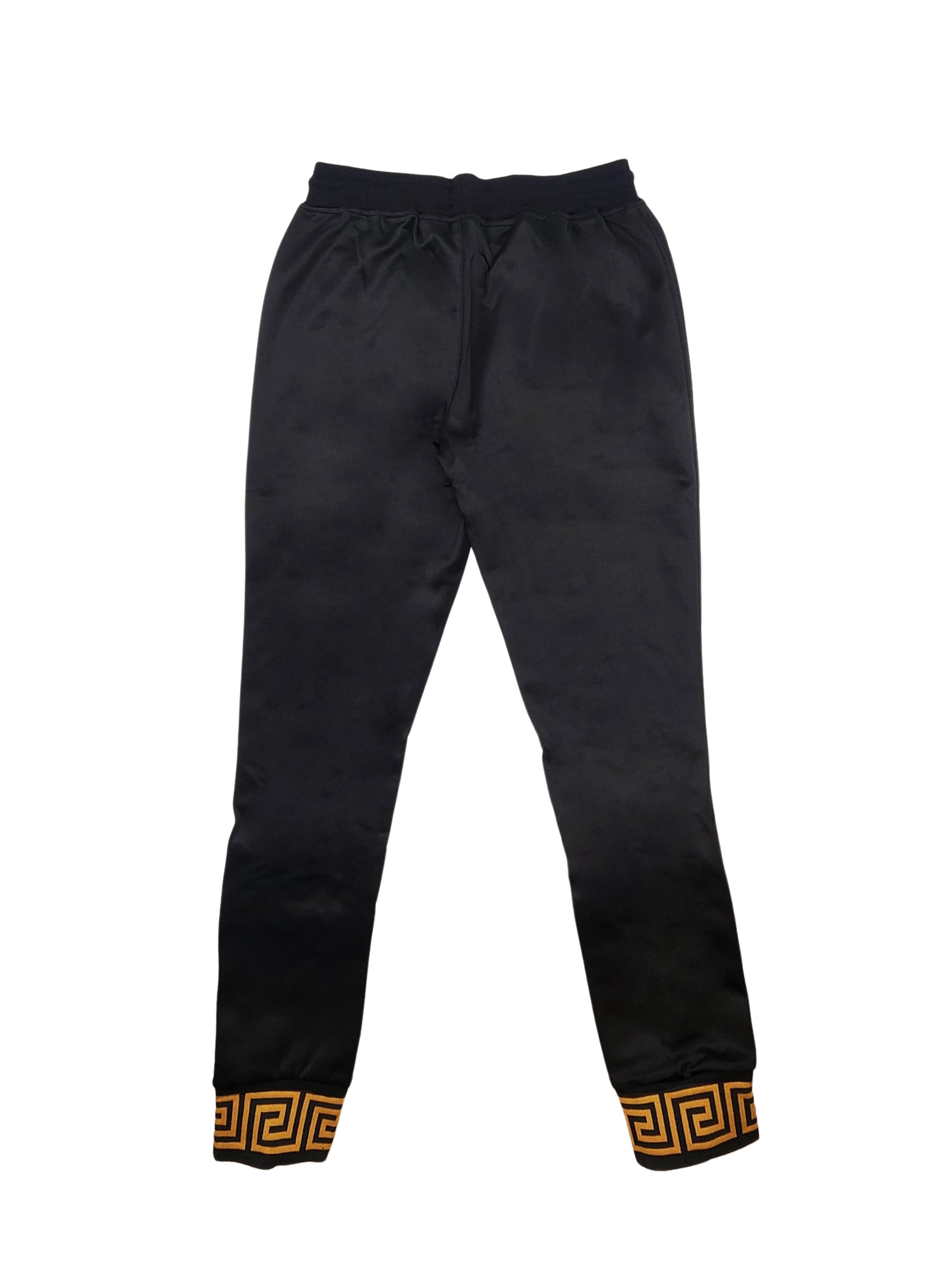 MEN'S 2-PIECE DESIGNER EMBROIDERED FASHION TRACKSET (BLACK)