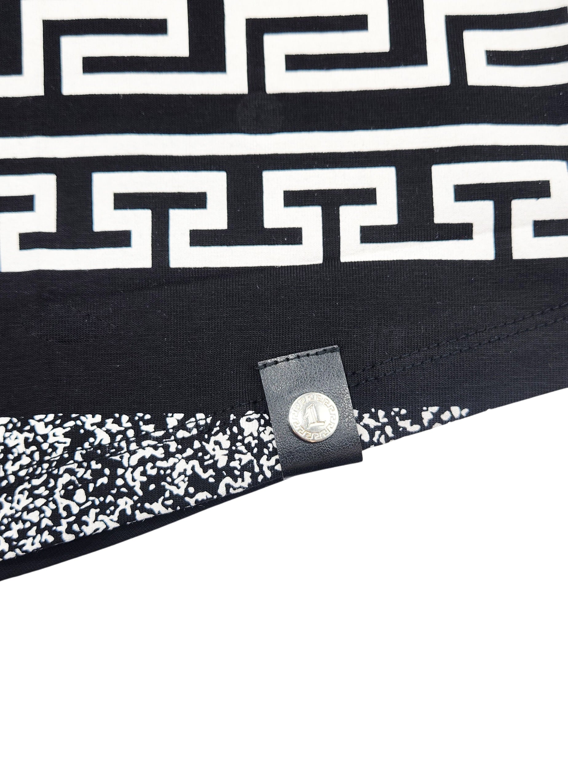 MEN'S RHINESTONE DESIGNER SHORT SLEEVE T-SHIRT (BLACK)