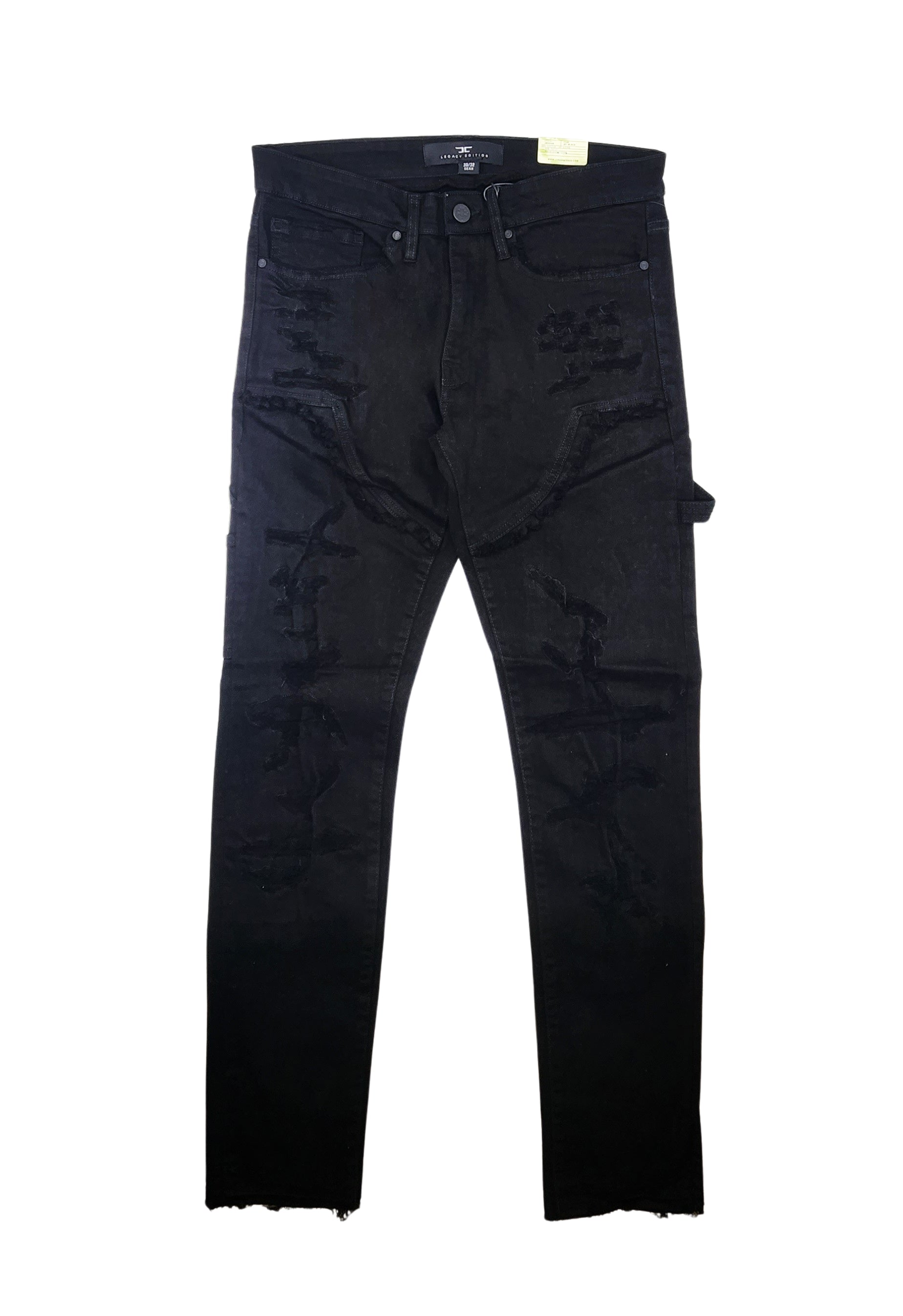 JORDAN CRAIG MEN'S REDWOOD CARPENTER DENIM JEANS (JET BLACK)