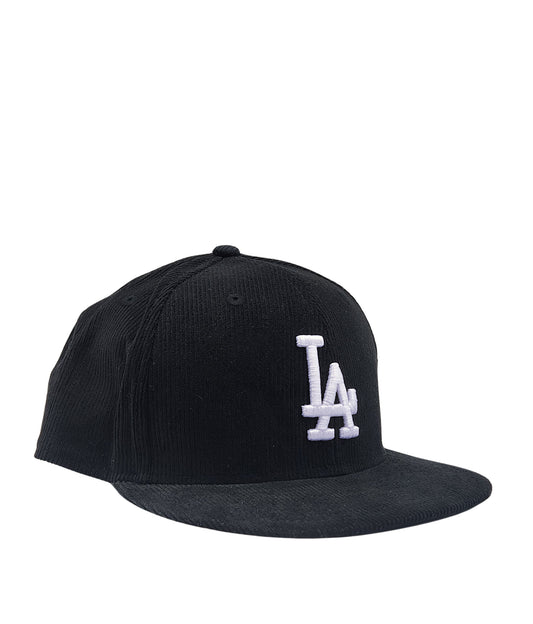NEW ERA 9FIFTY LOS ANGELES DODGERS CORD BLACK SNAPBACK HAT