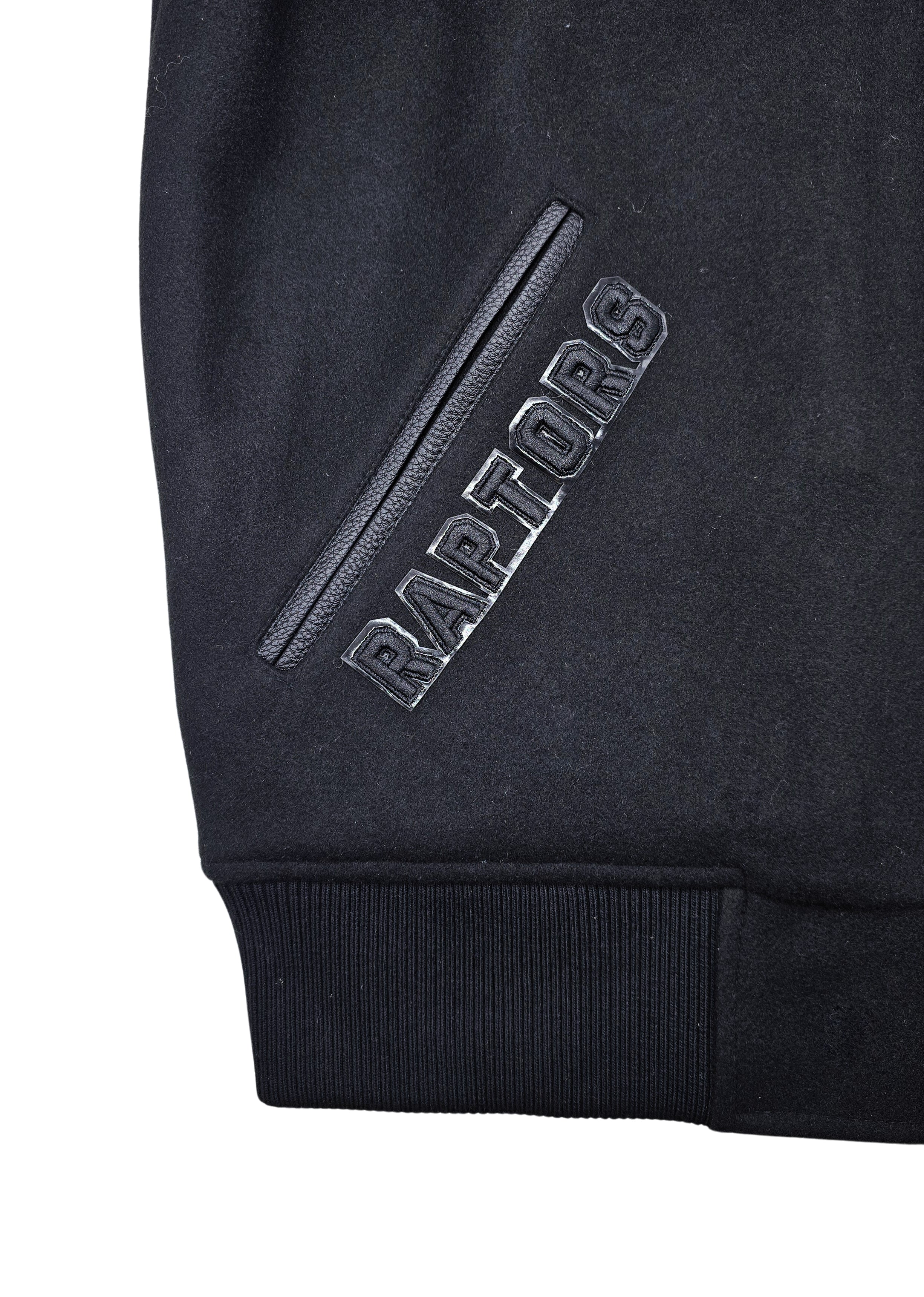 PRO STANDARD MEN'S NBA TORONTO RAPTORS ALL BLACK VARSITY JACKET