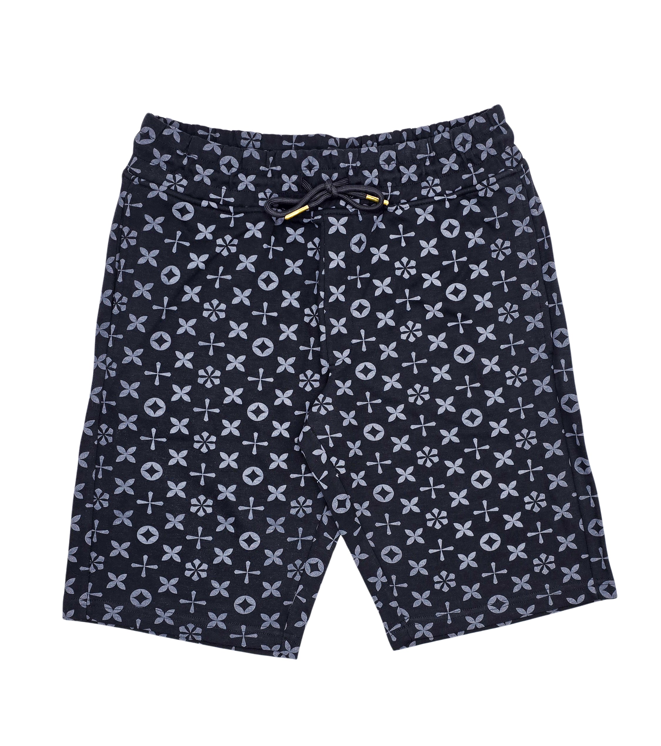 SWITCH REMARKABLE MENS PATTERN T-SHIRT/SHORTS SET (BLACK)