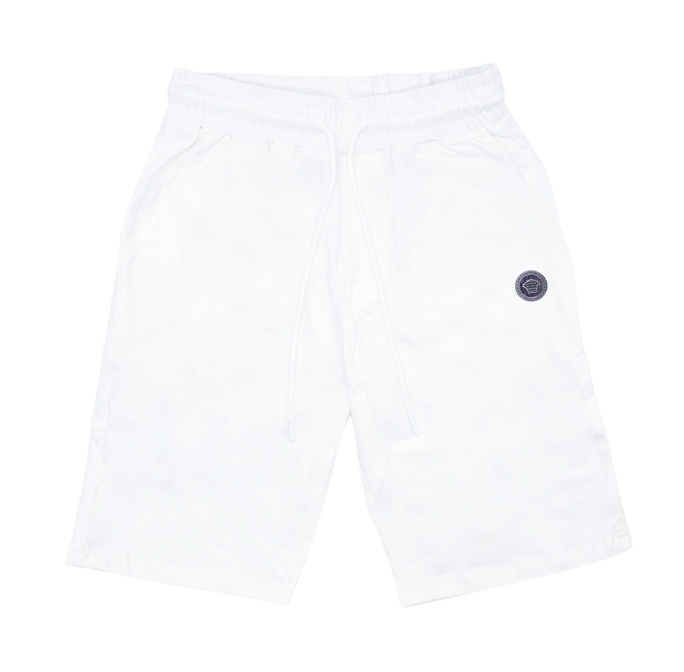 MODERNO MENS FANCY T-SHIRT/SHORTS SET (WHITE)