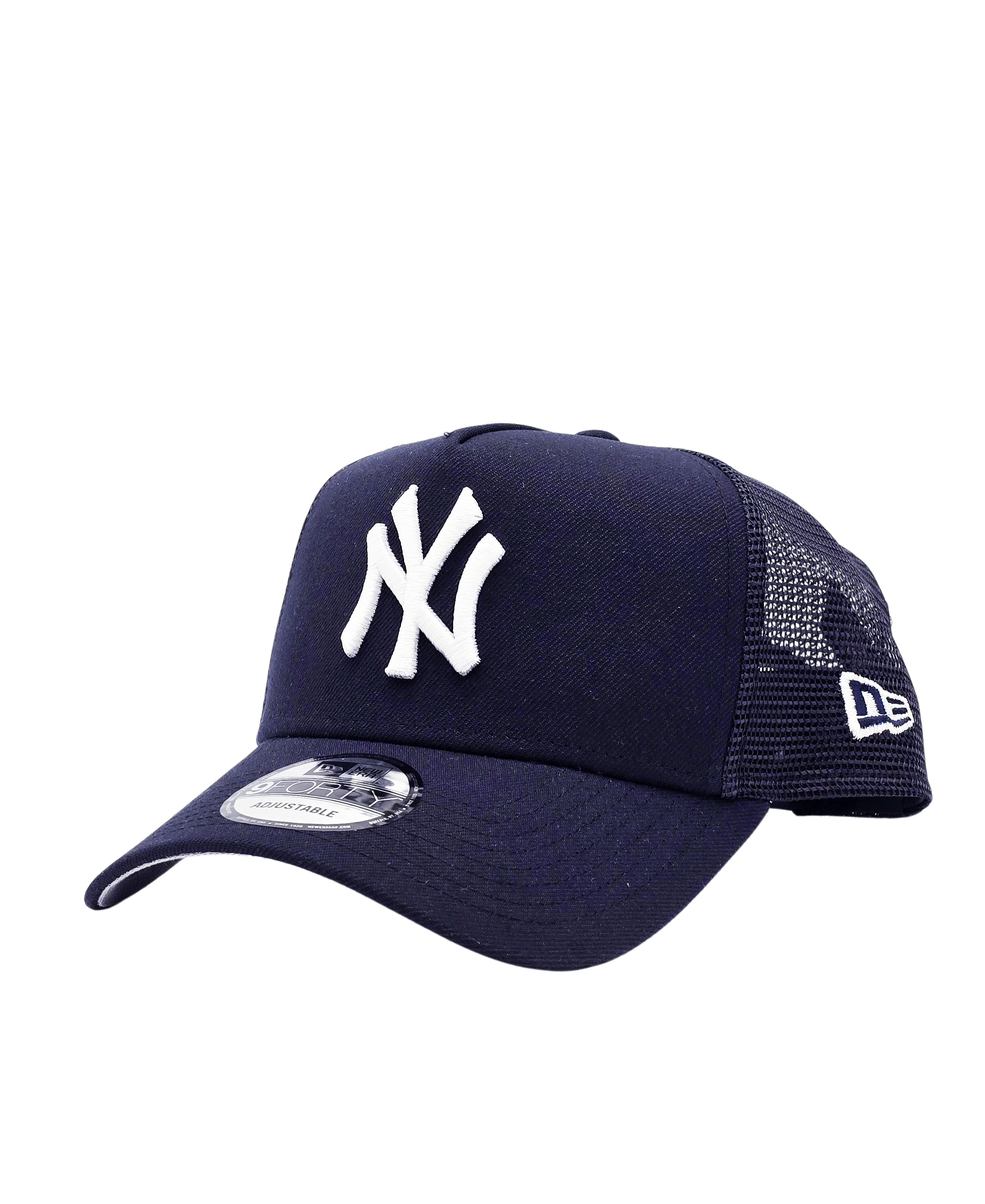 NEW ERA 9FORTY NEW YORK YANKEES NAVY TRUCKER ADJUSTABLE CAP