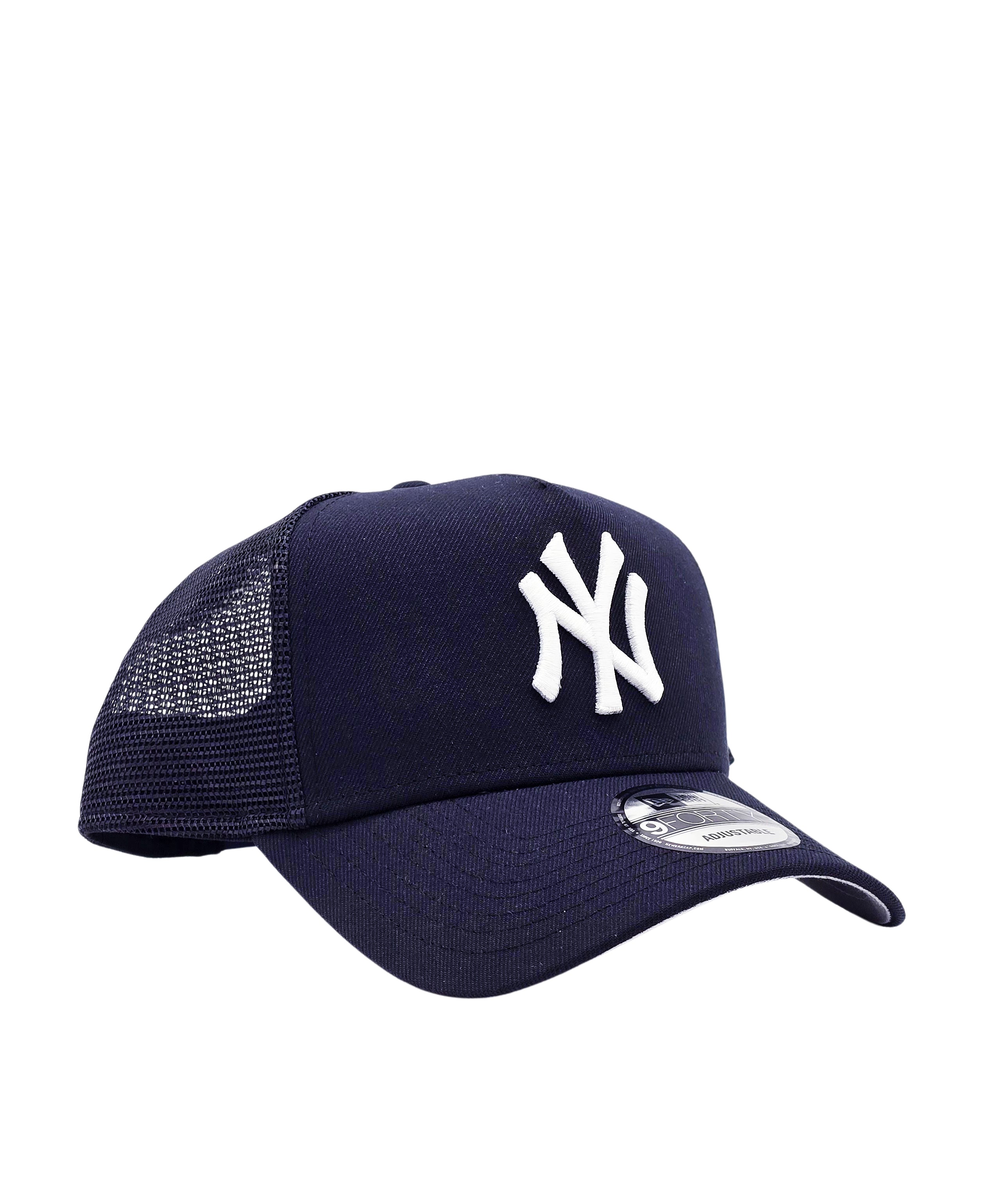 NEW ERA 9FORTY NEW YORK YANKEES NAVY TRUCKER ADJUSTABLE CAP
