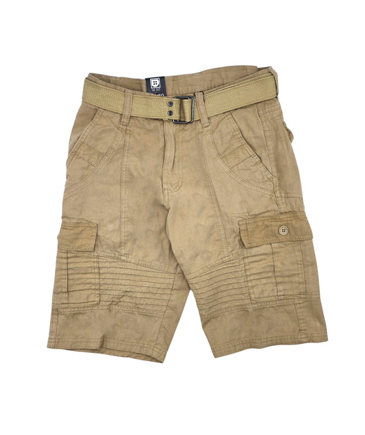 PLOREO MEN'S CARGO SHORTS WITH BELT (KHAKI)