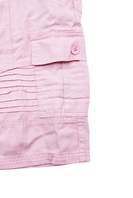 PLOREO MEN'S CARGO SHORTS WITH BELT (PINK)